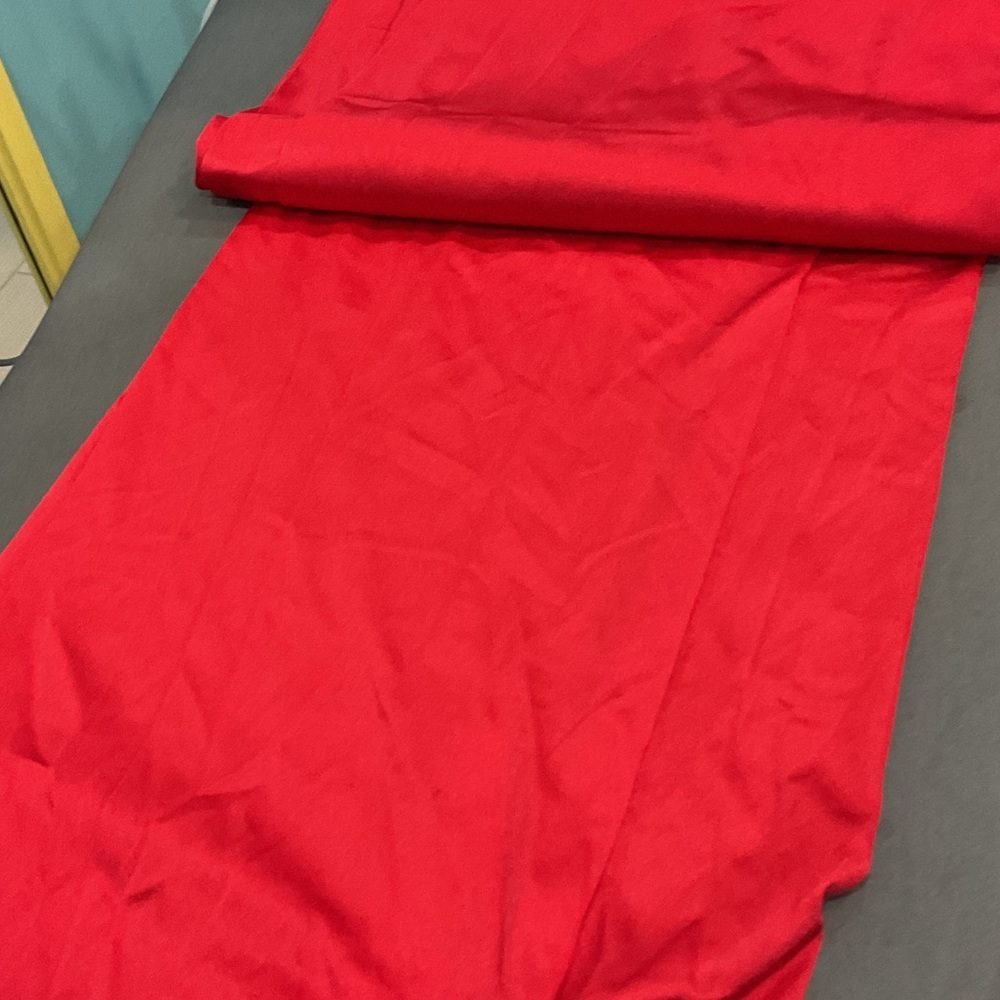 Red nylon tricot fabric